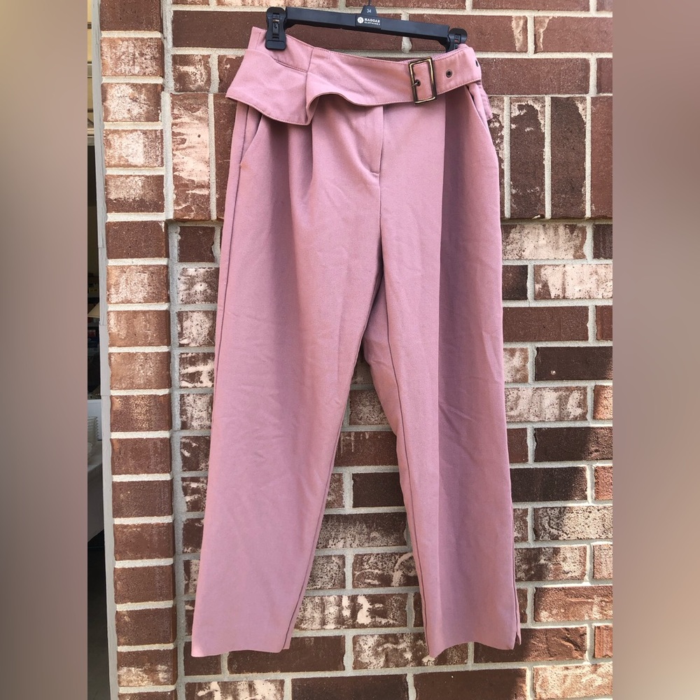 Topshop Asymmetic Ruffle Waist Trouser